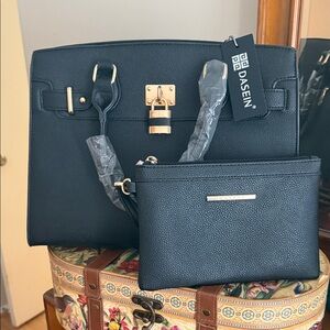 Black Women's Handbag Set
